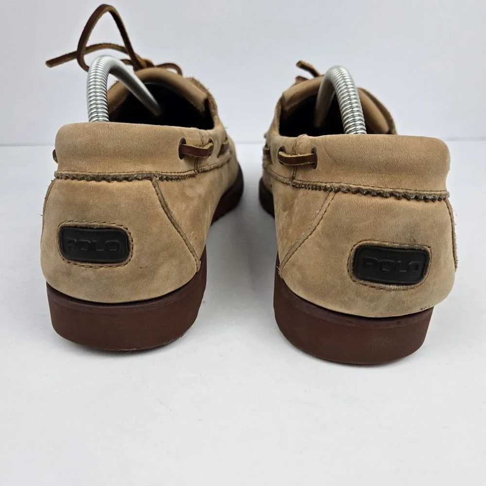 Vintage Polo Country Rough Suede Fringe Loafers Men's 10D Boating Preppy VTG